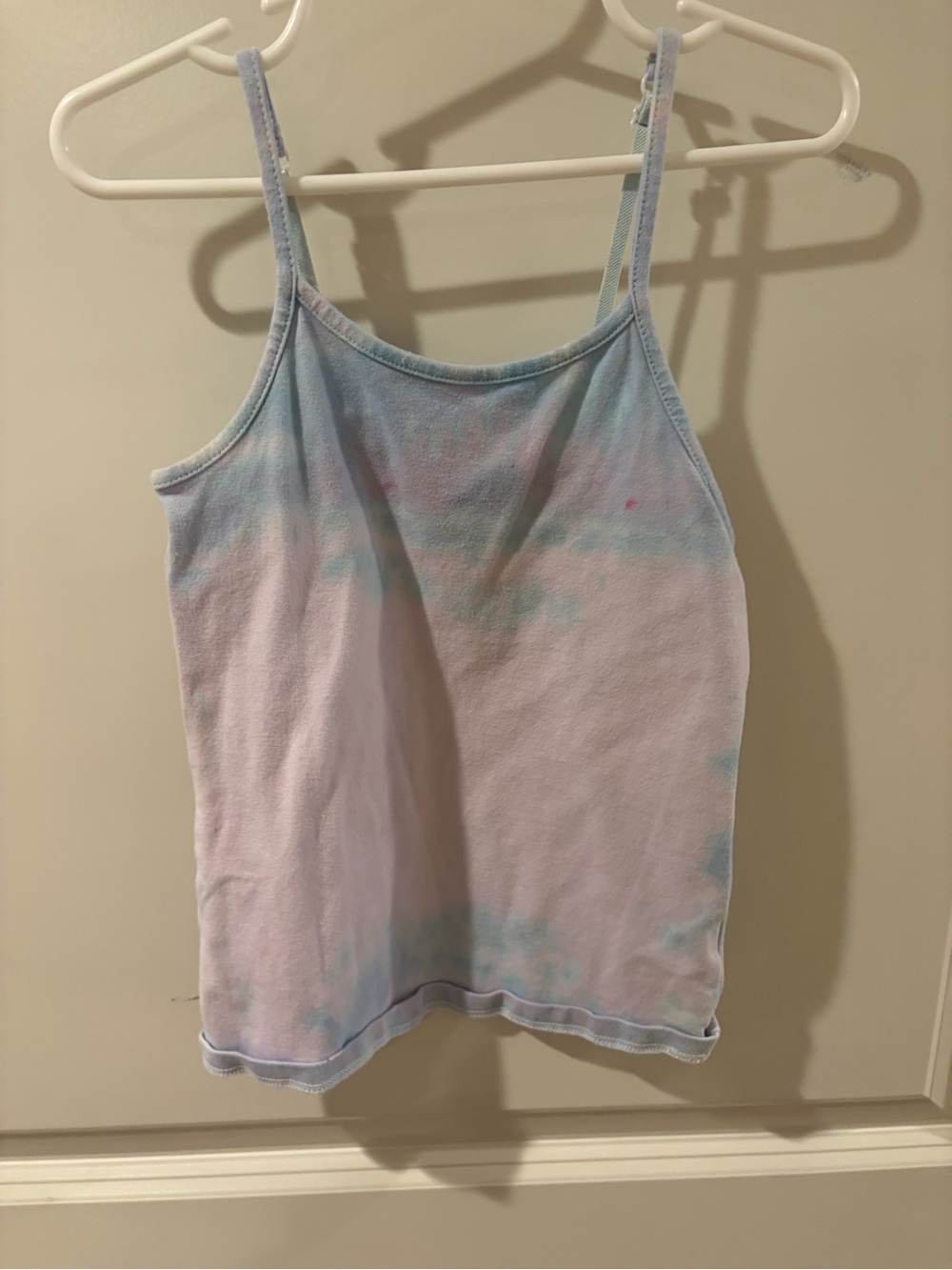 Place Pastel Tie-Dye Tank Top in Lavender, Baby Blue & Pale Pink